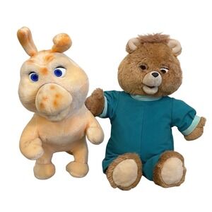 Worlds of Wonder Teddy Ruxpin Talking Bear Cassette Player &‎ Grubby Plush 1984